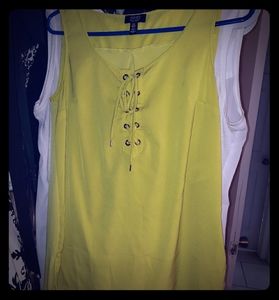 Jones New York lime green sleevless blouse in smal